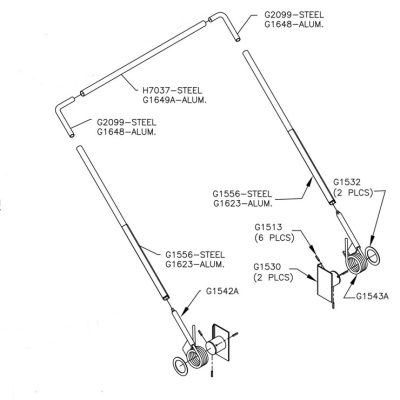 HR1500H or HR1500E Swing Arm Assembly